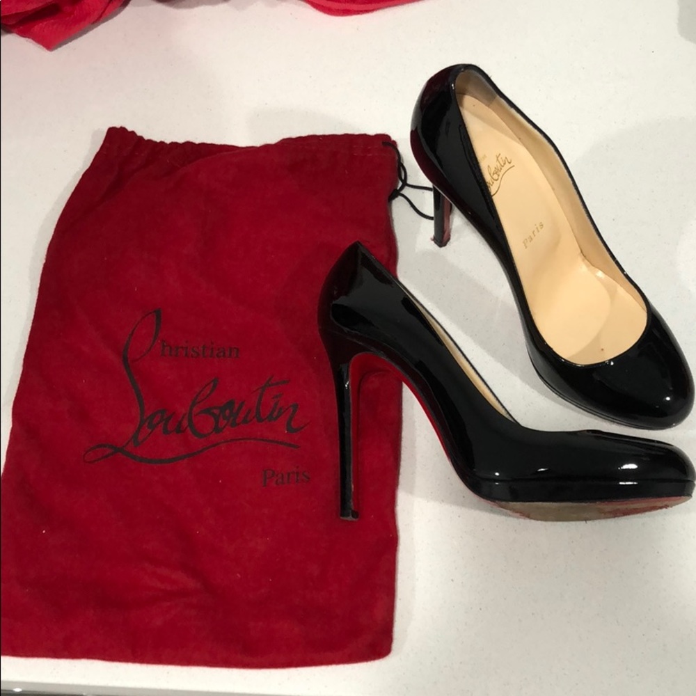 Christian Louboutin Neofilo 120 Patent Black Heels